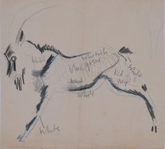 Clifford Ellis Goat Mid-Century sketch Modern British Art