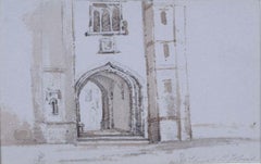 Antique Marianne James St John's College Cambridge Watercolour 