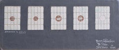5 pannelli di design per vetrate colorate TW Camm Florence Camm Acquerello