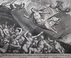 Theodoor Galle Martin de Vos 17th Century Engraving Jesus Resurrected