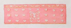 Antique Reginald Hallward Rose Pink Altar Frontal Design Hearts & Chalice Gouache c.1920