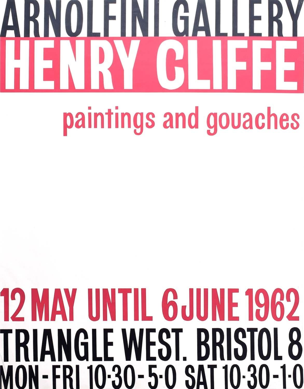 Affiche de la galerie Arnolfini d'Henry Cliffe (1919-1983)