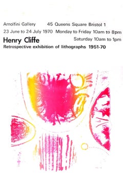 Henry Cliffe (1919-1983) Arnolfini Gallery Exhibition of Lithographs Poster