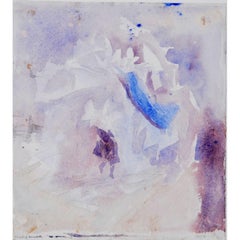 Norman Adams RA Abstraktes modernes britisches Aquarell „The Sound of Scarp“ (ca. 1980)