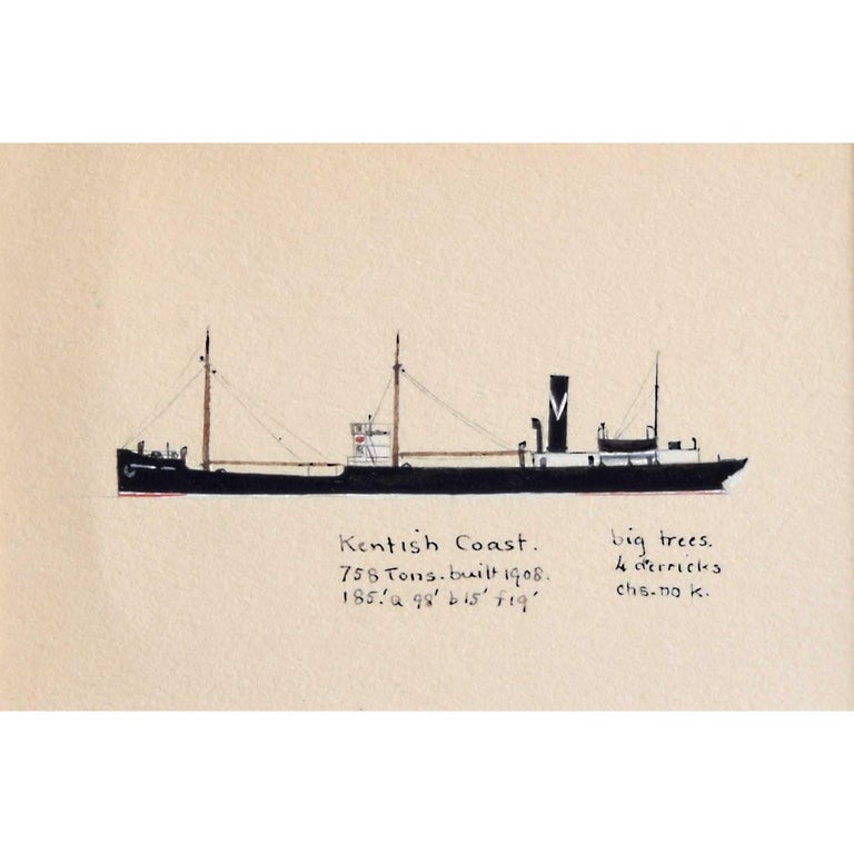 Laurence Dunn, SS Kentish Coast (c.1925) Merchantman Tramp Steamer - Art by Laurence Dunn