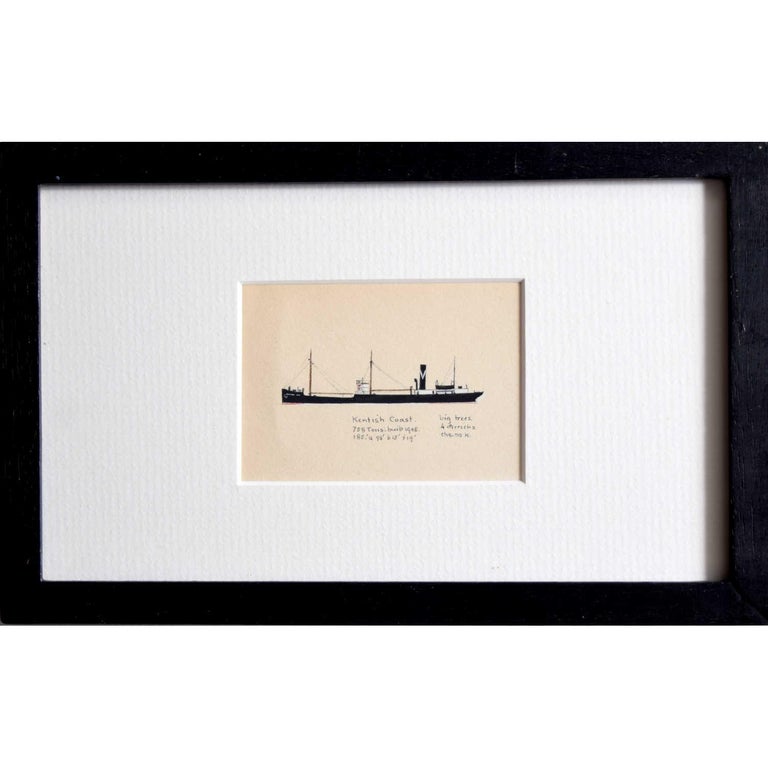 Laurence Dunn, SS Kentish Coast (c.1925) Merchantman Tramp Steamer - Modern Art by Laurence Dunn