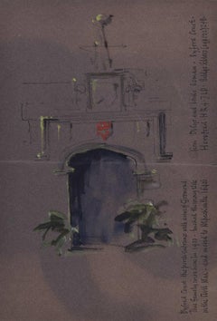 Tarjeta de Navidad de Louis Osman, Byford Court, 1985, Herefordshire Diseño del arquitecto