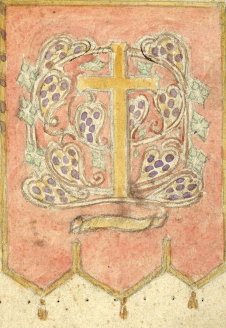 Para ver nuestros otros Dibujos arquitectónicos, Stained glass designs y Arte británico del siglo XX, desplázate hacia abajo hasta "Más de este vendedor" y, debajo, haz clic en "Ver todo de este vendedor".

Reginald Hallward (1858-1948)
Diseño de