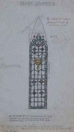 Reginald Hallward Chelford Church Stained Glass Window Design
