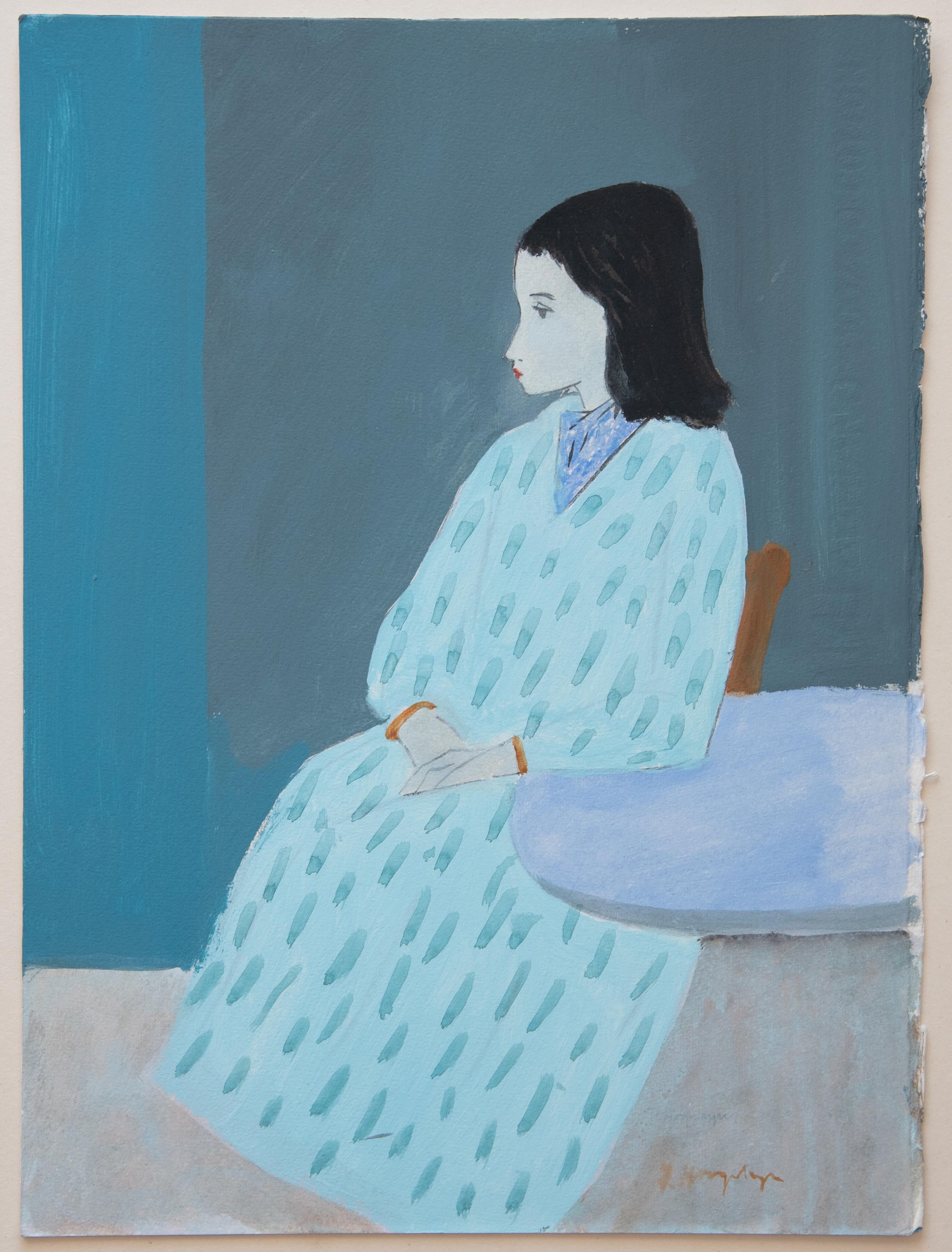 Sitting Woman Unframed  - Art by Jan Hoogsteyns 