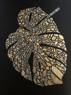 Chroma VIII – Monstera, Gemälde, Aquarell auf Anderem