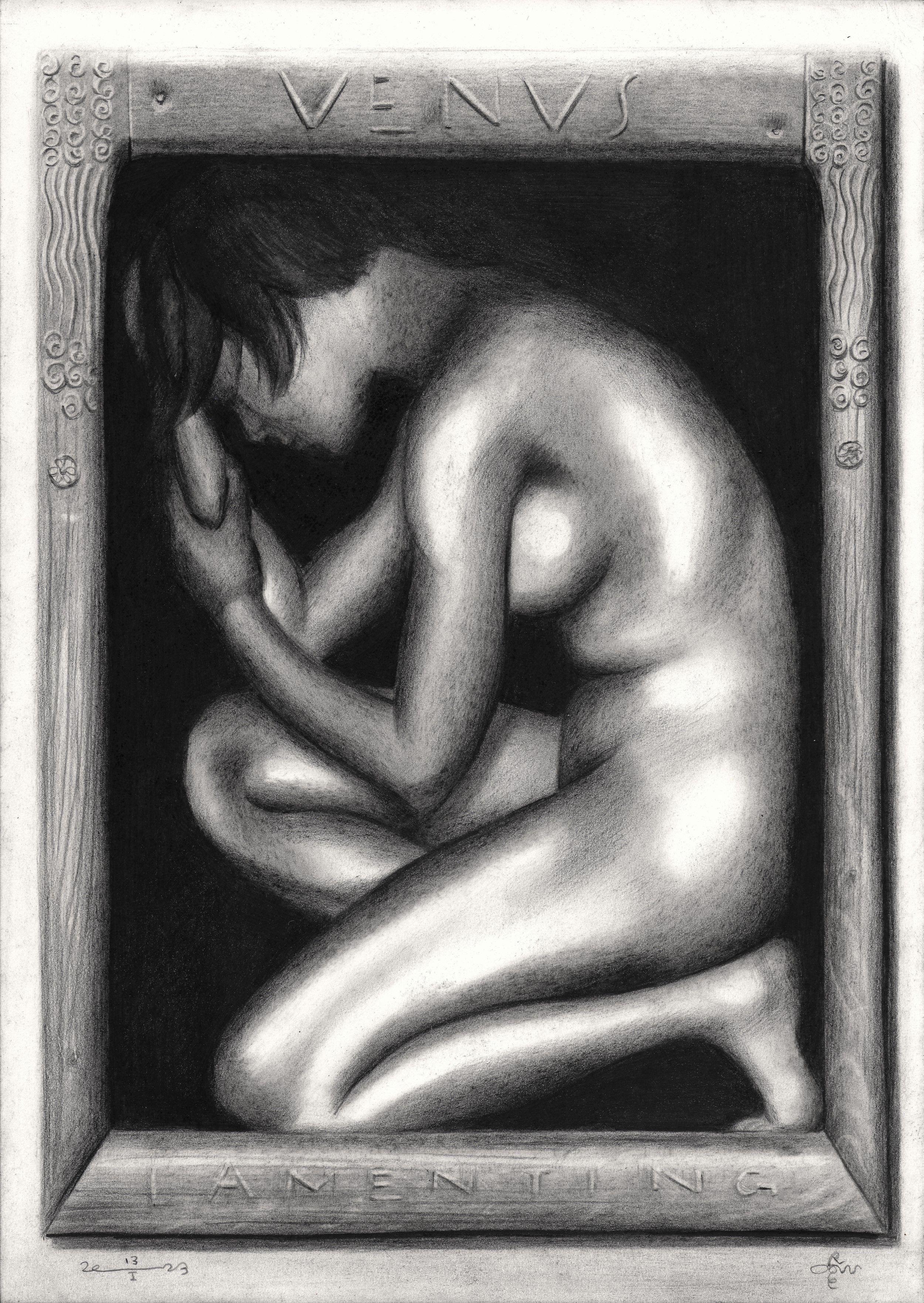 Venus Lamenting - 13-01-23, dessin, crayon/crayon coloré sur papier