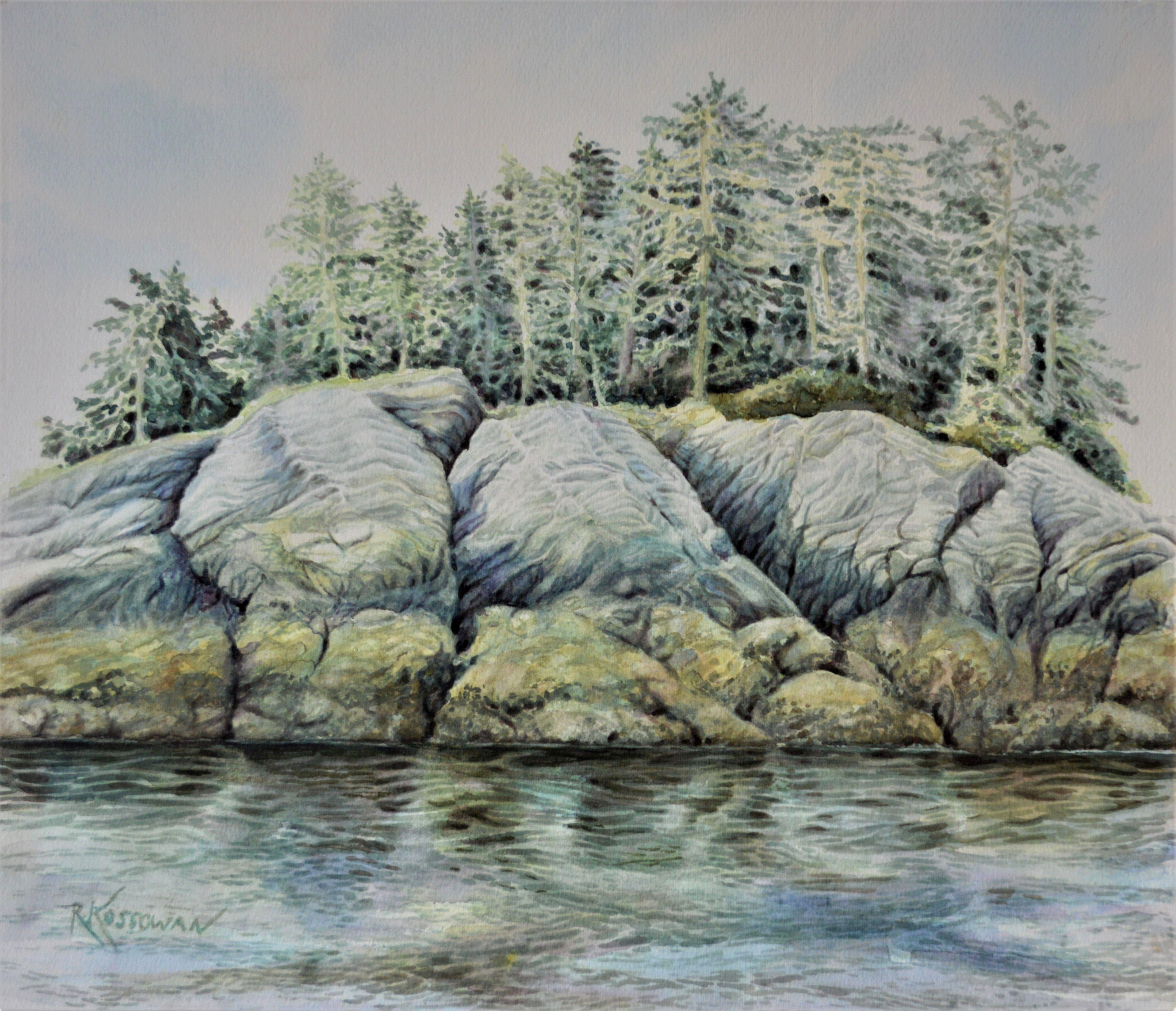 Stephen's Island, Painting, Watercolor on Watercolor Paper - Art by Rose-Marie Kossowan