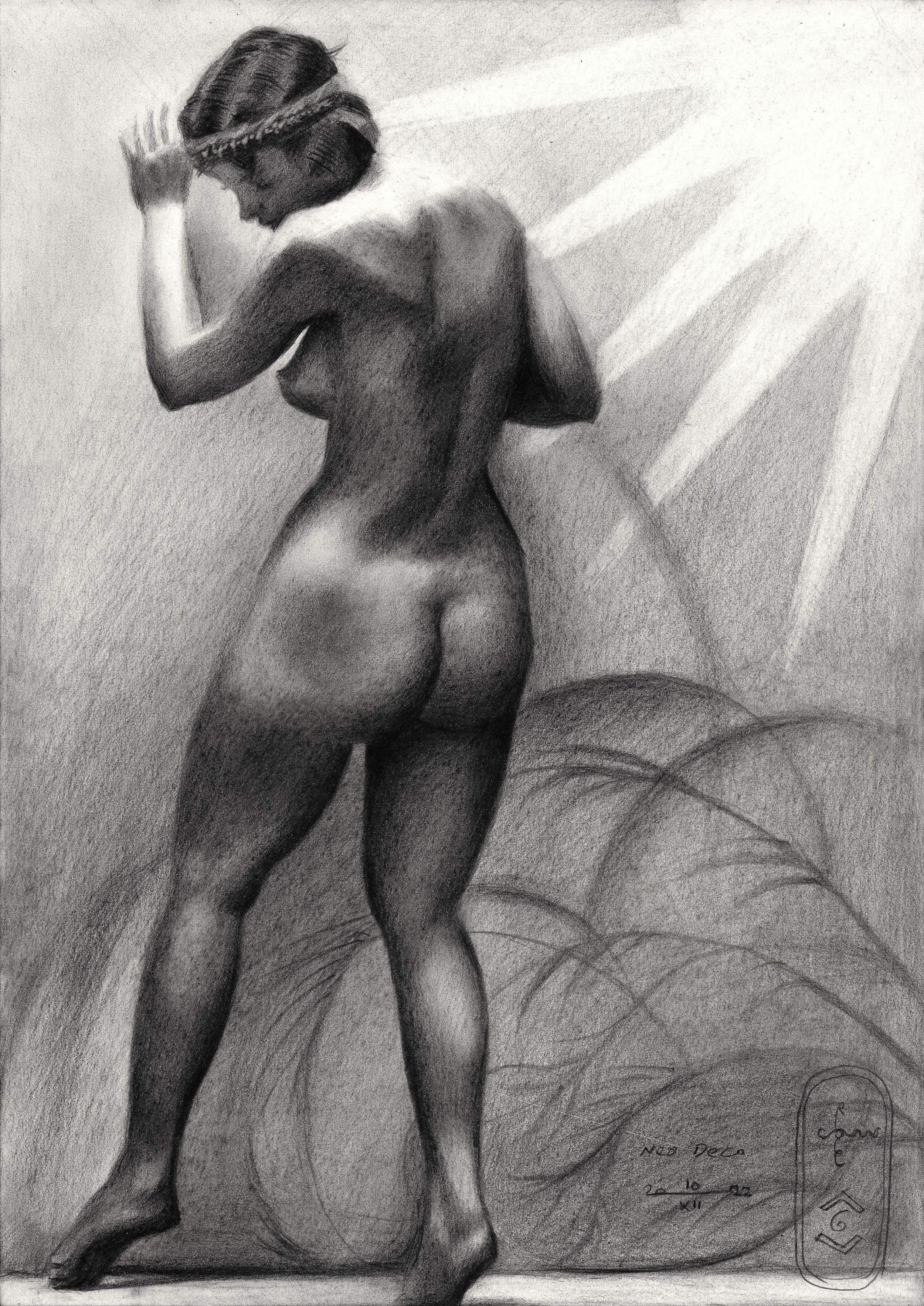 Néo-Déco - 10-12-22, dessin, crayon/crayon coloré sur papier - Art de Corne Akkers