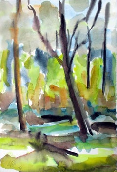 backlit, Painting, Watercolor on Watercolor Paper
