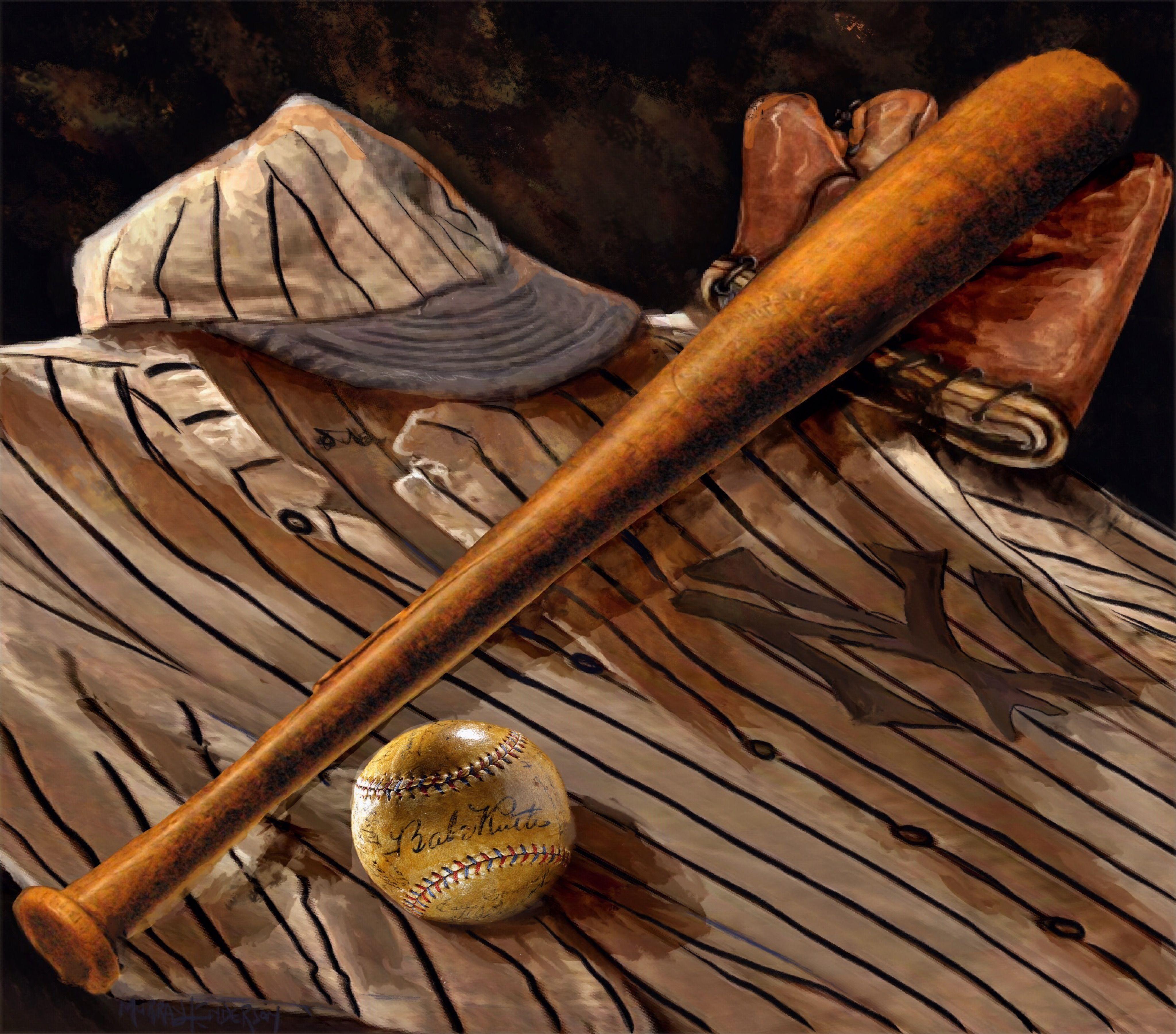 The Babe, Painting, Watercolor on Canvas - Art by Murray Henderson