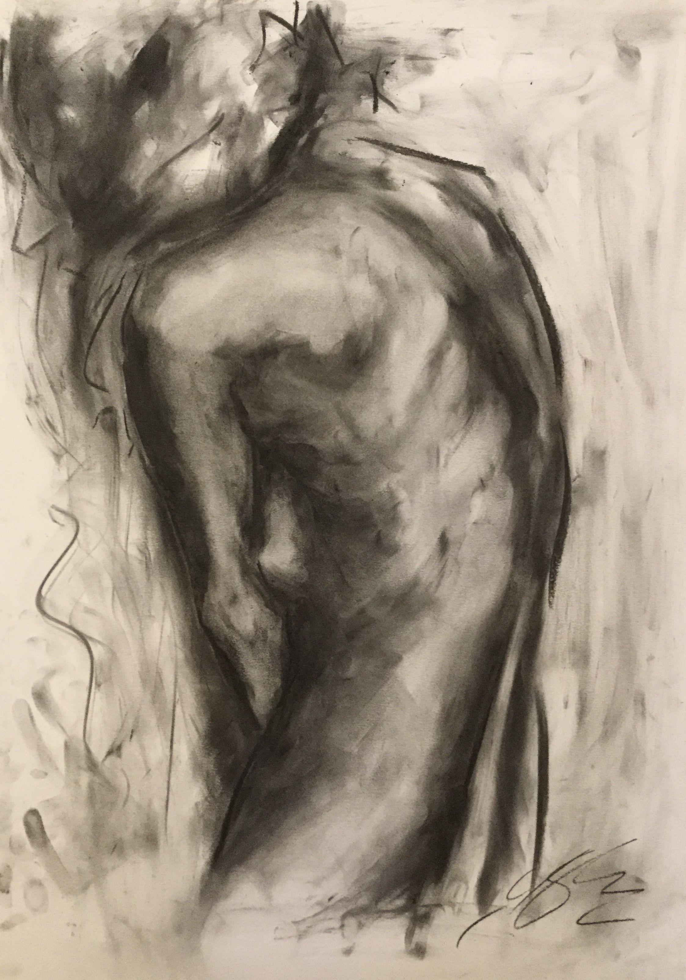 Insanity, Drawing, Charcoal on Paper - Art by James Shipton