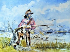 Frontiersman, Painting, Watercolor on Paper