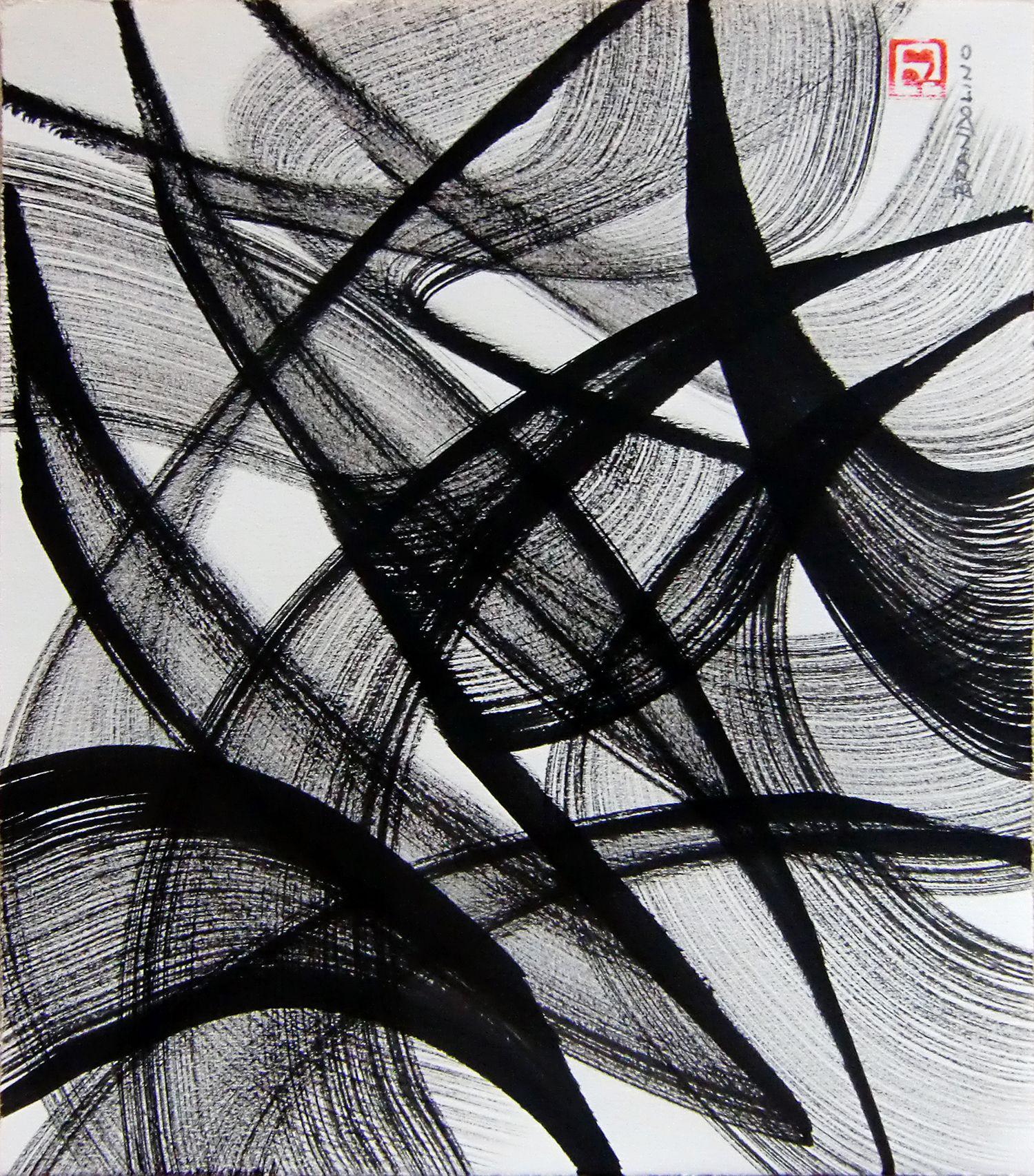 Ray Brandolino Abstract Drawing - Brush Dance Series No. 08, Drawing, Pen & Ink on Paper