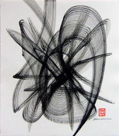 Série de peintures de danse Brush n° 05, dessin, stylo et encre sur papier