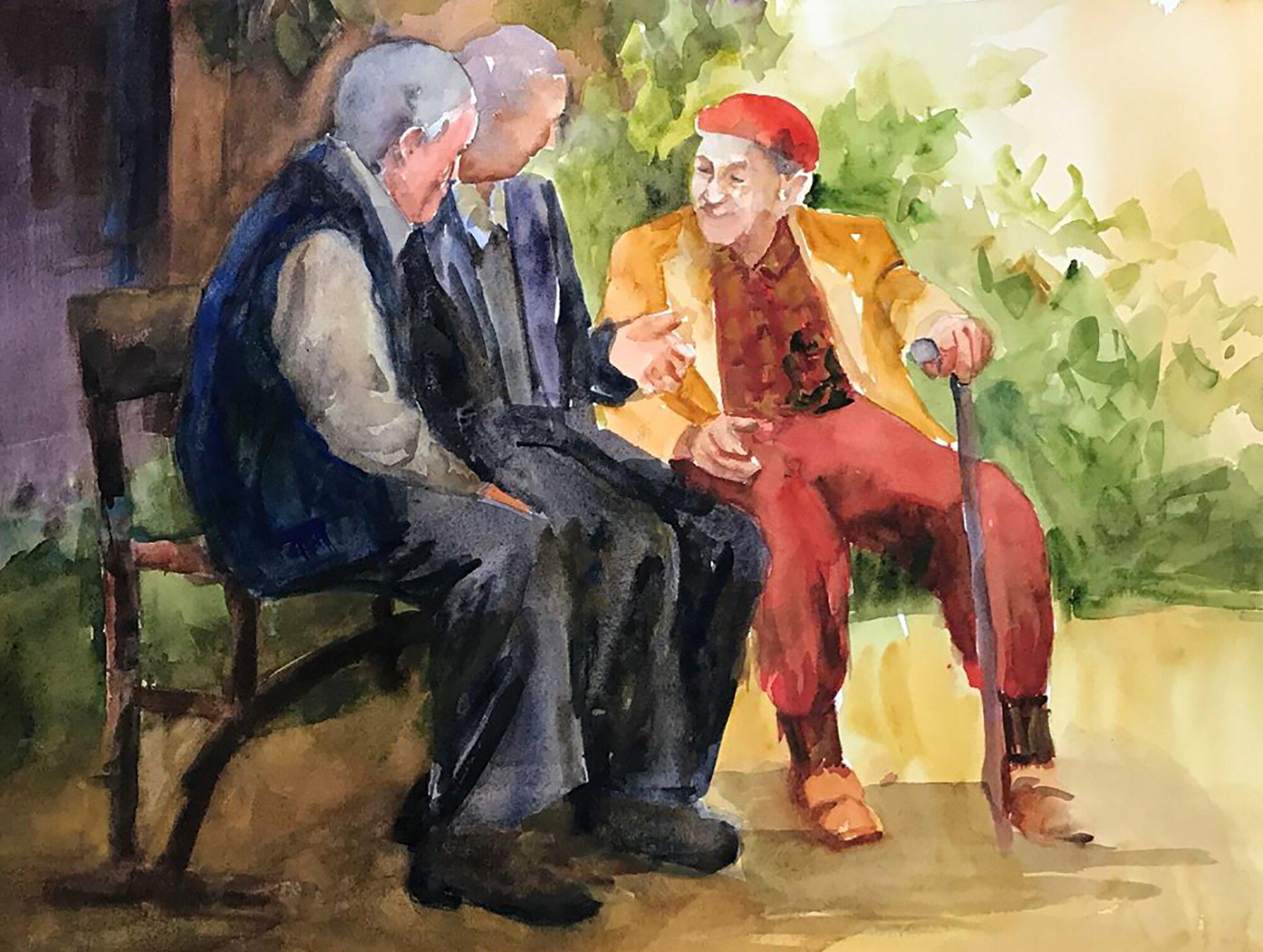 The Entertainer, Painting, Watercolor on Watercolor Paper - Art by Terrece Beesley
