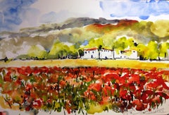 Tuscany, Painting, Watercolor on Watercolor Paper