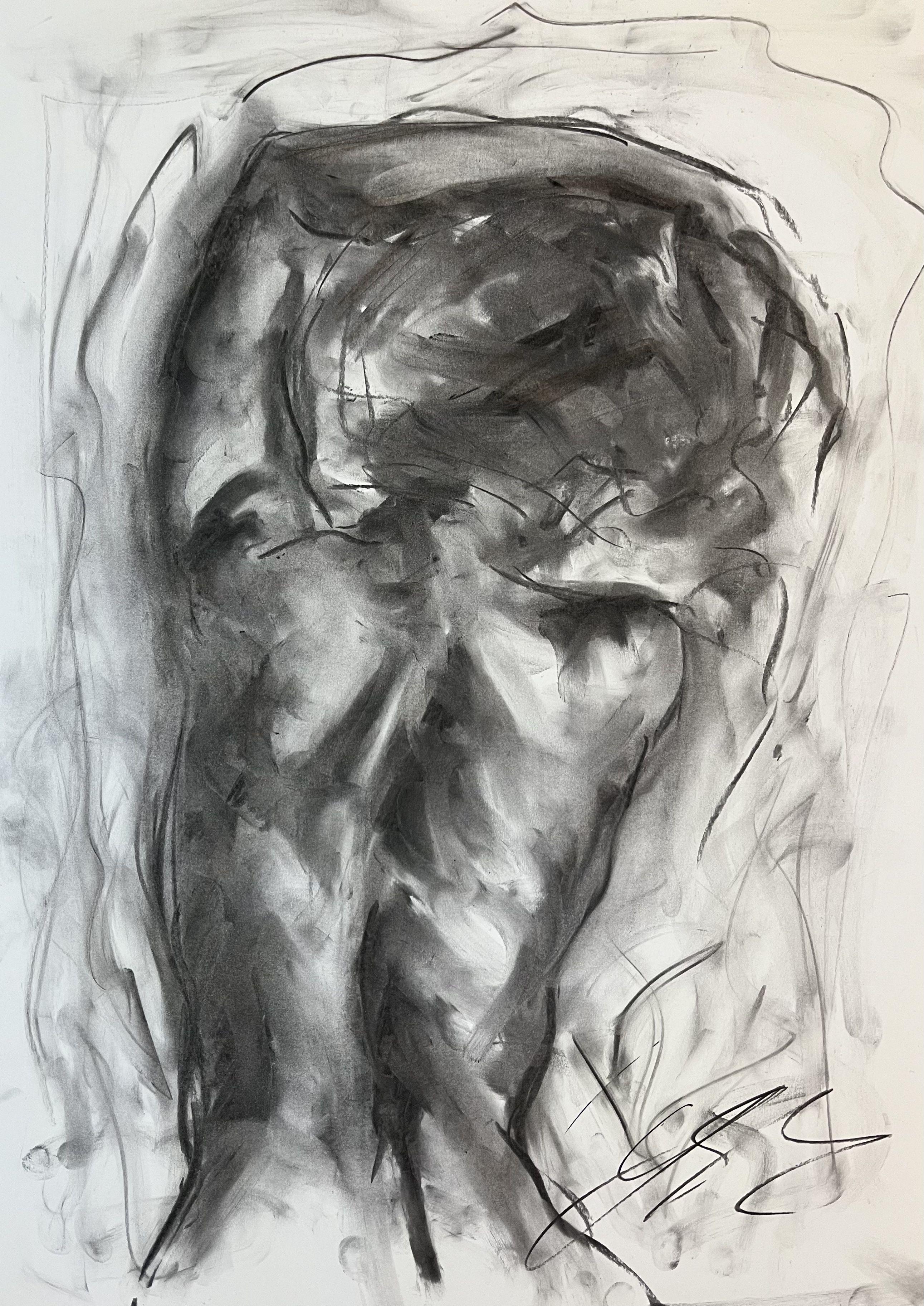 Dancer, Drawing, Charcoal on Paper - Art by James Shipton