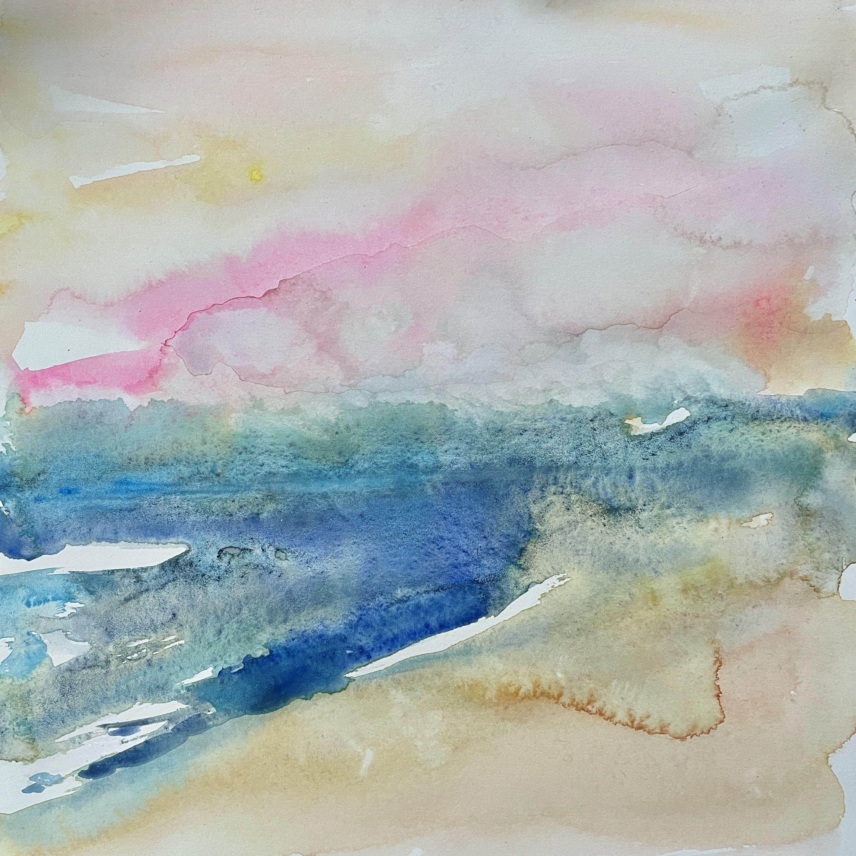 Summer Sea I, Painting, Watercolor on Paper - Art by Gesa Reuter
