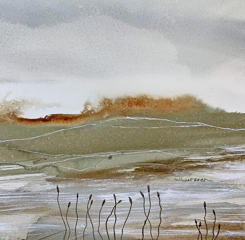 Marshland, Painting, Watercolor on Watercolor Paper