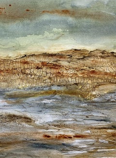 Used Landscape Striations, Painting, Watercolor on Watercolor Paper