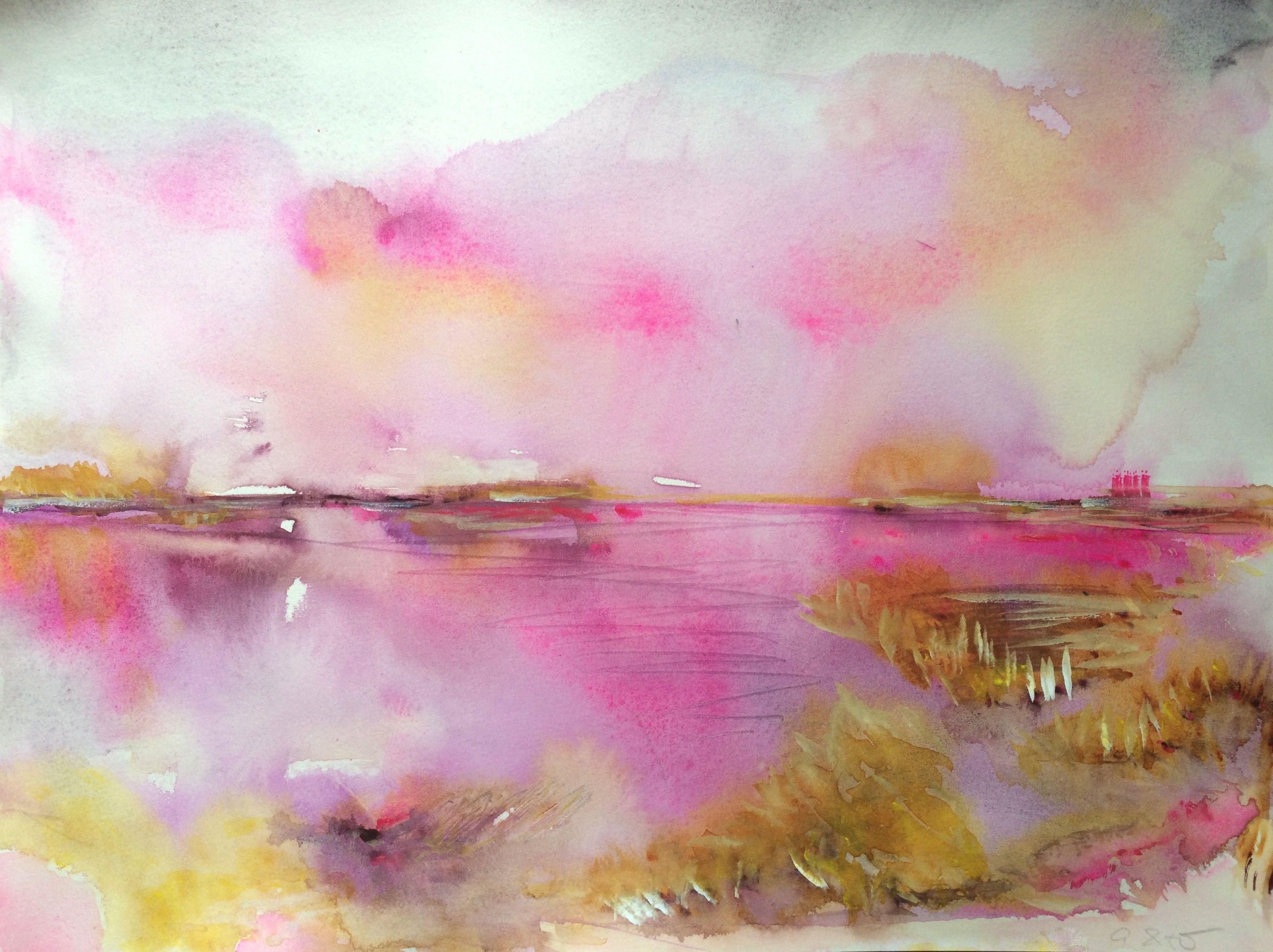 Valentine Bay, Painting, Watercolor on Paper - Art by Gesa Reuter