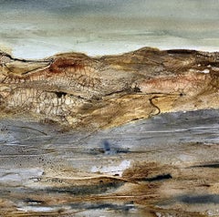 Textures de paysage, peinture, aquarelle sur papier aquarelle