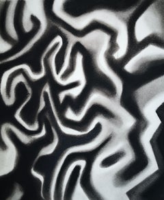 Astratto in nero, Disegno, Carboncino su carta