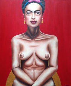 FRIDA KAHLO, Pintura, Acuarela sobre lienzo