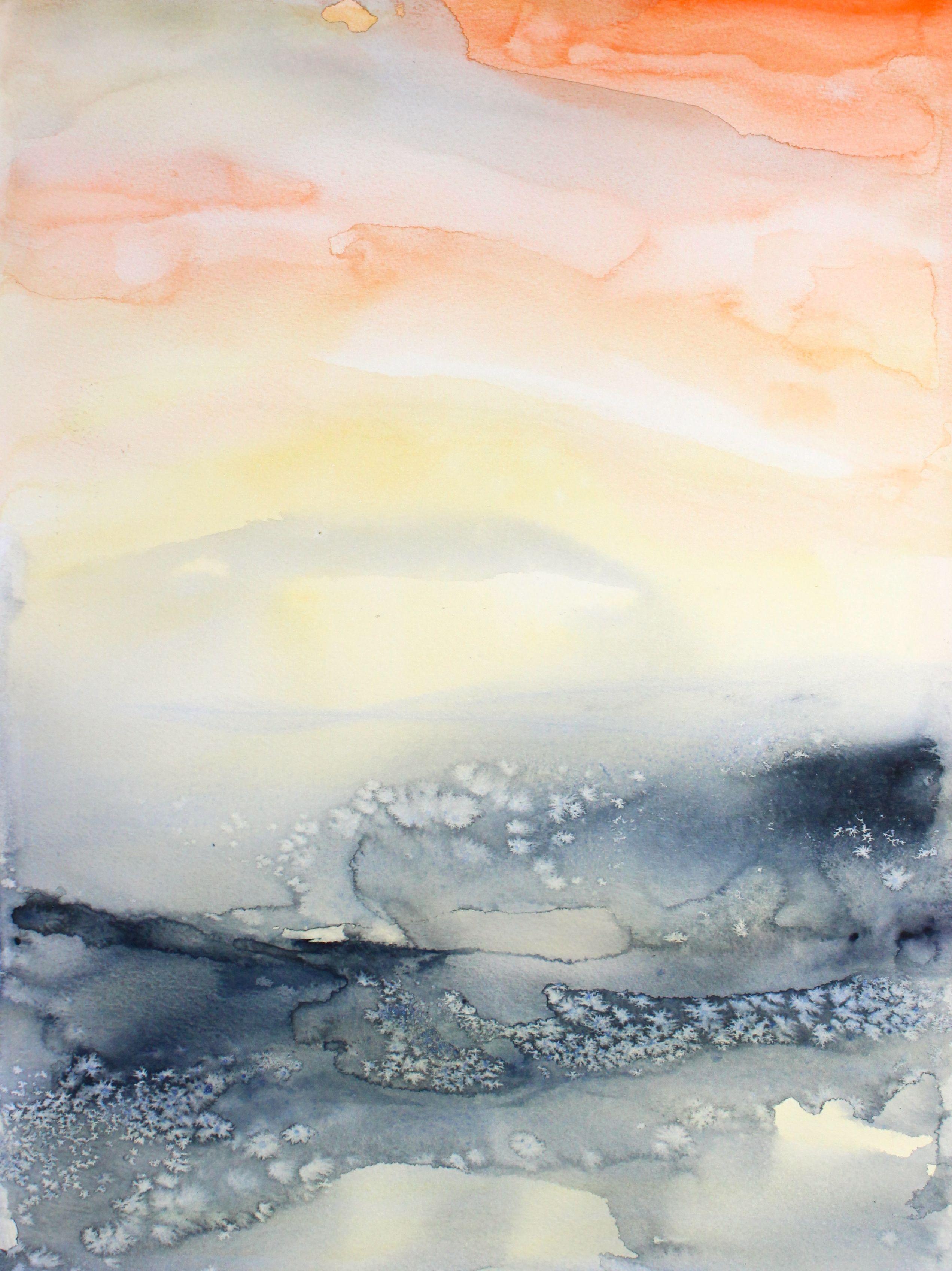 Abstract Drawing Laura Spring - Timeless 2, peinture, aquarelle sur papier