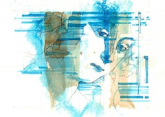 Interpretation I Madonna with a Child (detail), Drawing, Pen & Ink on Paper