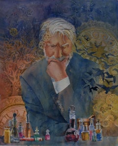 El Alquimista, Pintura, Acuarela sobre papel de acuarela