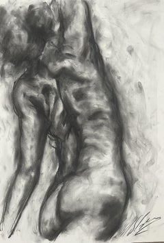 Reach Out, Drawing, Charcoal on Paper