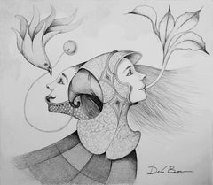 Entertaining, Drawing, Pencil/Colored Pencil on Paper
