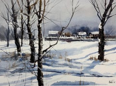 Snow in Canada 09, Painting, Watercolor on Paper