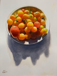 Cherry tomato, Painting, Watercolor on Paper