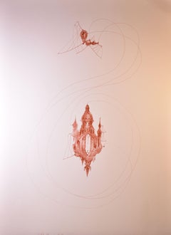 Ciudad Maquina No.21 (Machine City No, 21) Drawing, Pen & Ink on Watercolor Pape