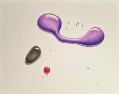 Meditative Formen, Zeichnung, Bleistift/Colorierter Bleistift auf Papier