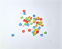 Fallen sequins, Drawing, Pencil/Colored Pencil on Paper