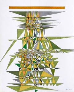 tetris 4, Drawing, Pencil/Colored Pencil on Paper