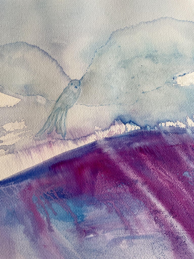 Gesa Reuter Big Rain Cloud Bird I GroÃŸer Regenwolkenvogel, Painting