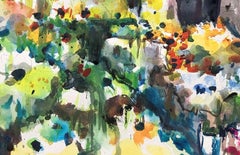 Los Angeles Flower Market, Painting, Watercolor on Watercolor Paper