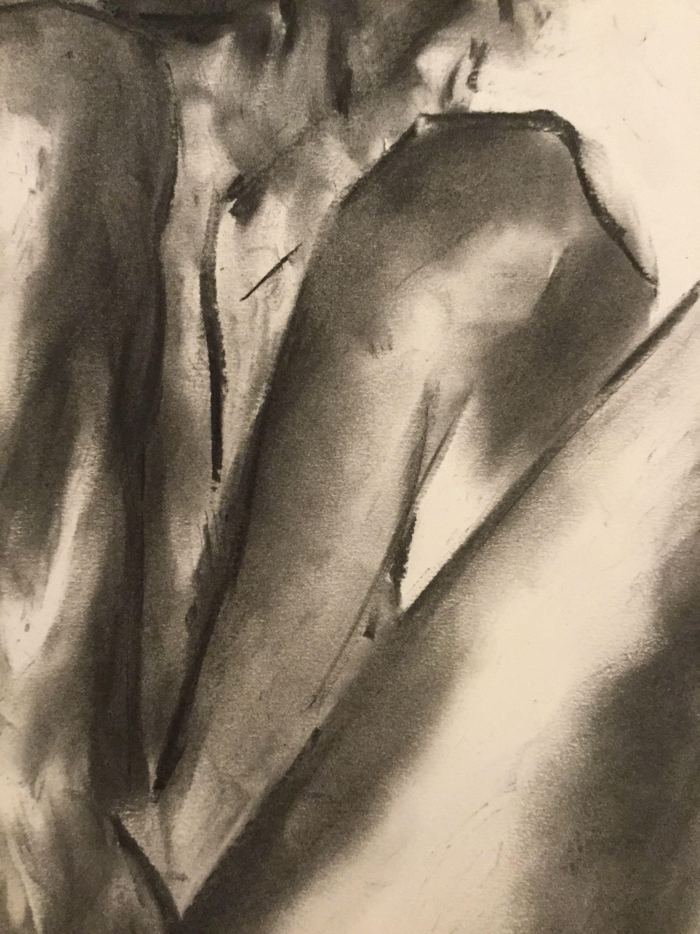 Once Again, Drawing, Charcoal on Paper 1