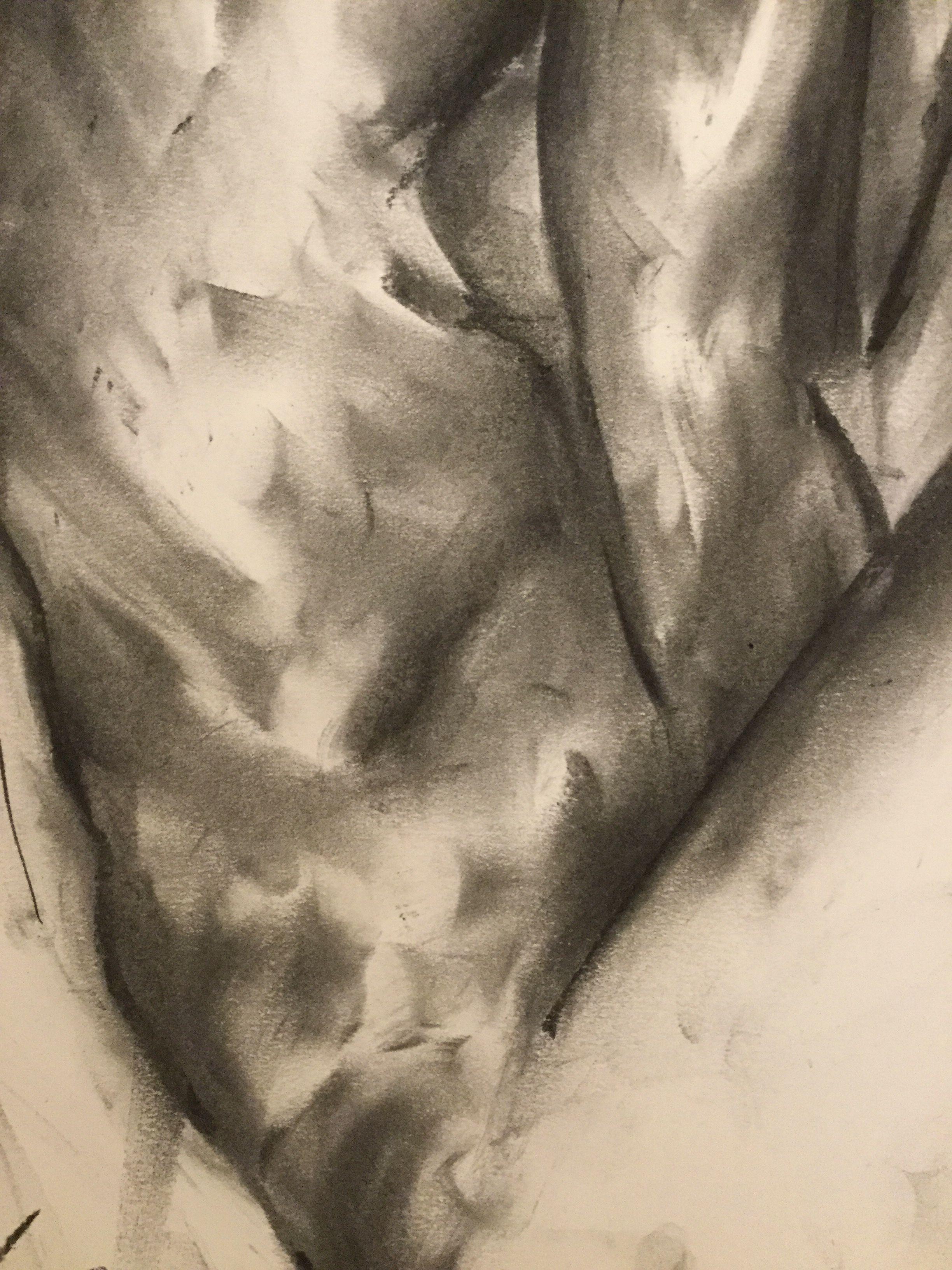 Once Again, Drawing, Charcoal on Paper 2