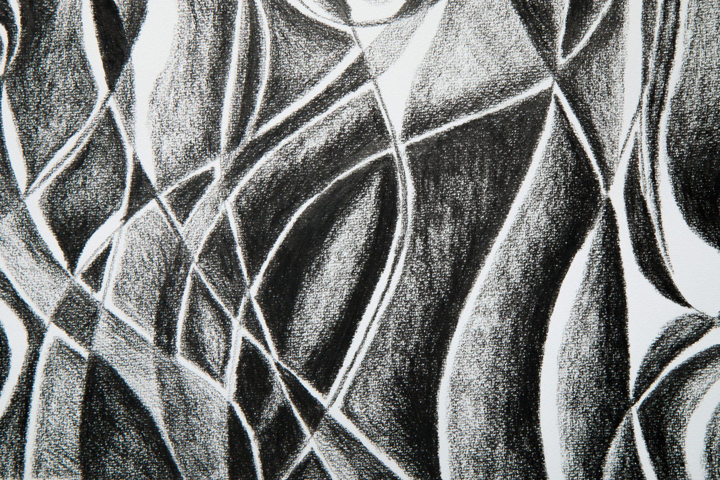 large charcoal drawings